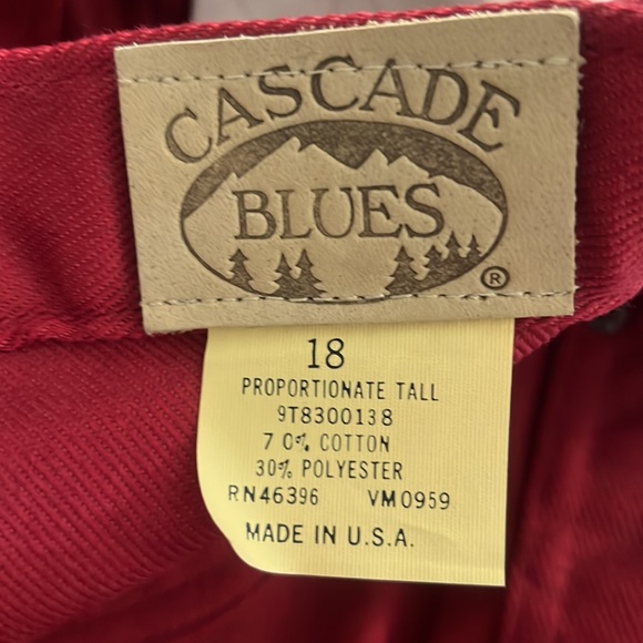 NWT (CASCADE BLUES) ladies pants,made in USA size (18 missy - 4 ) wine color - Picture 6 of 16